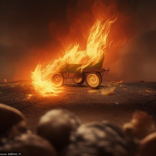 Potato on Fire: Dramatic Digital Matte Painting