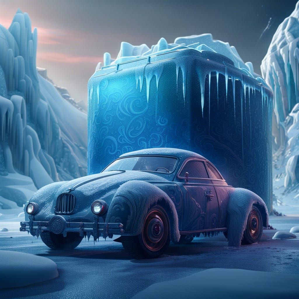 Icy Car Fantasy Concept Art