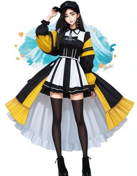 Light Hot Girl Style Dress Outfit Design