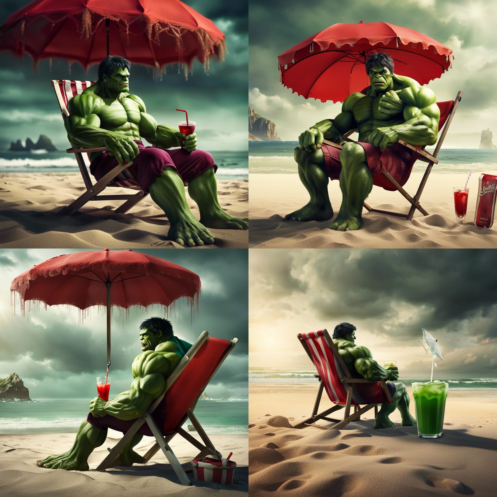 Incredible Hulk on Vacation: Digital Matte Painting
