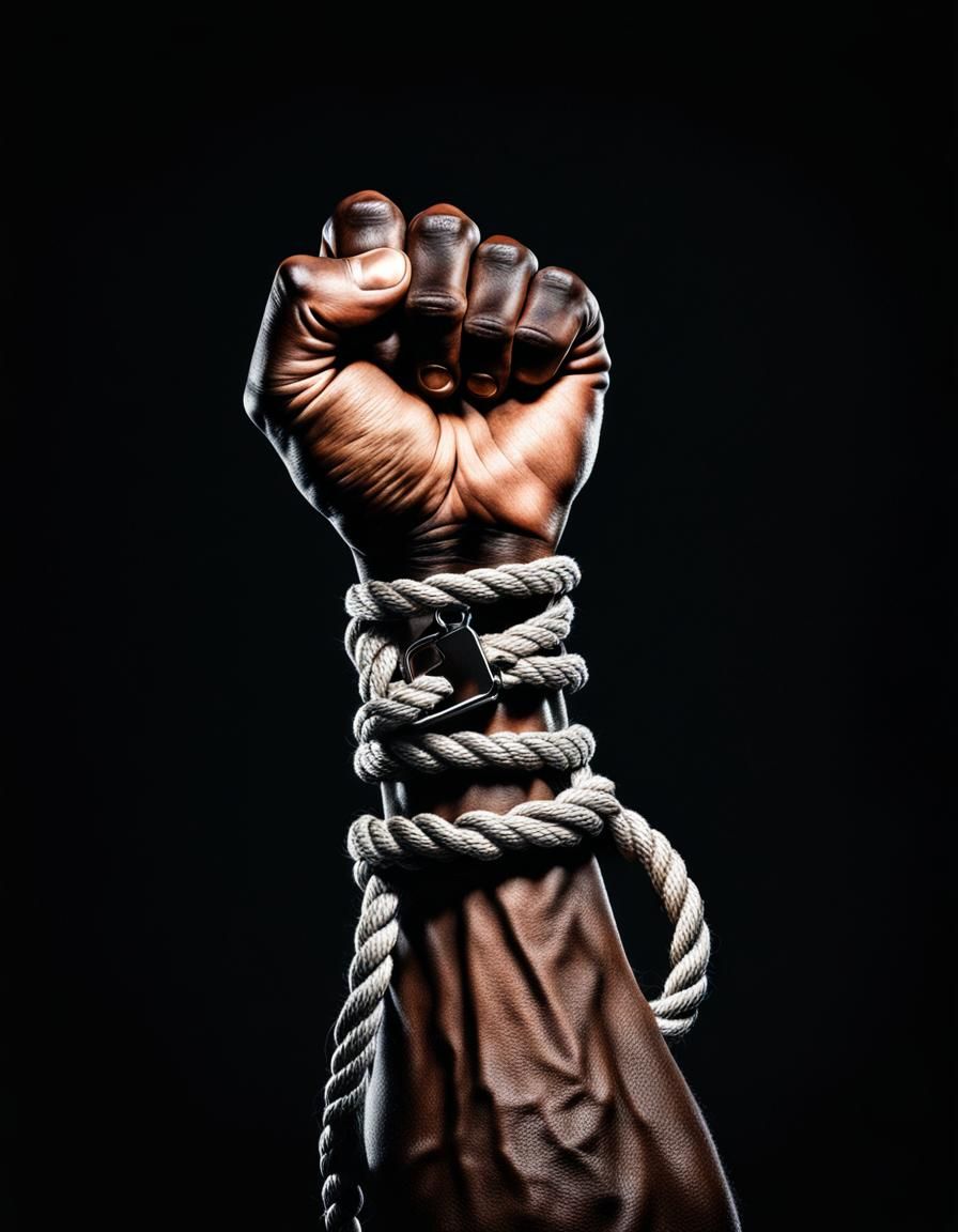 Powerful Arm in Fist with Restraints