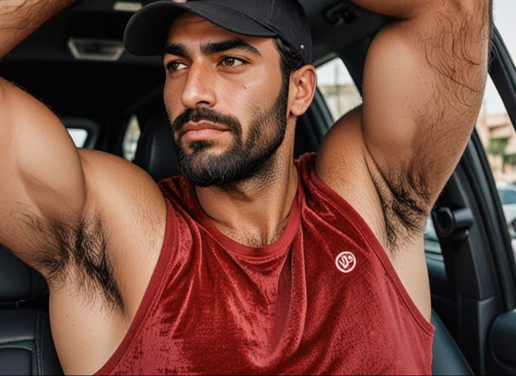 Sensual Arab Man Reveals His Hirsute Upper Body
