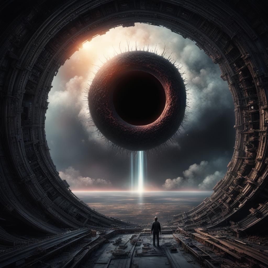 Epic Black Hole Digital Matte Painting