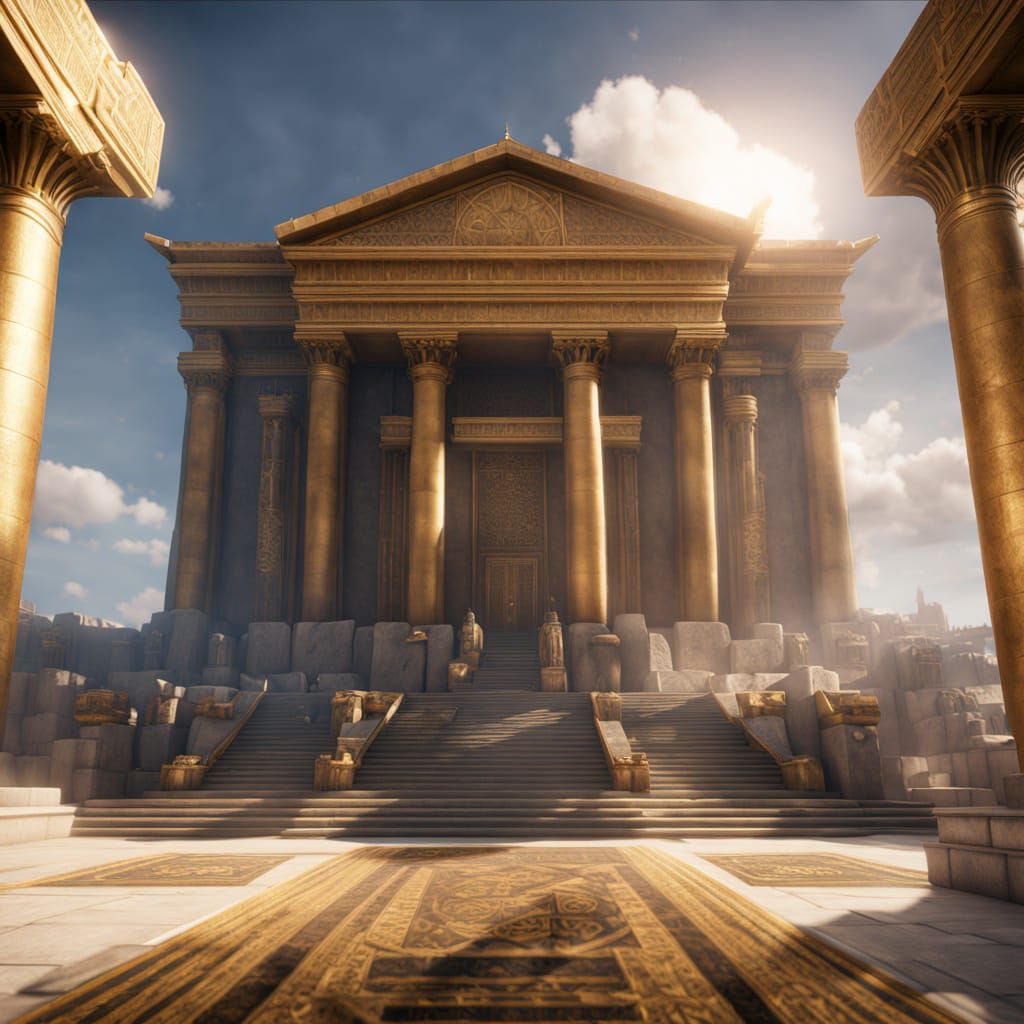 Detailed 3D Render of Solomon's Temple