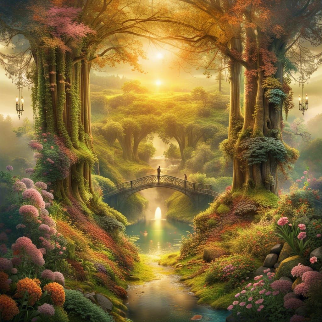 Magical Worlds: A Heavenly Garden of Beautiful Ladies