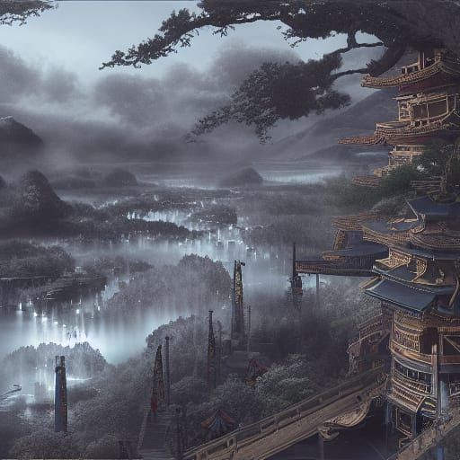 Epic Cinematic Painting of Masamune