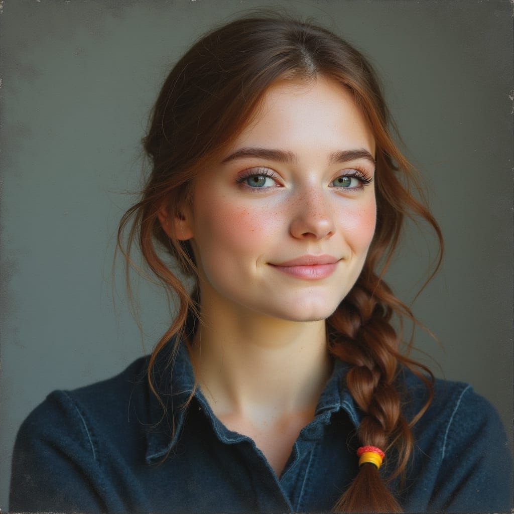 AI Generated Portrait in Soft White Style