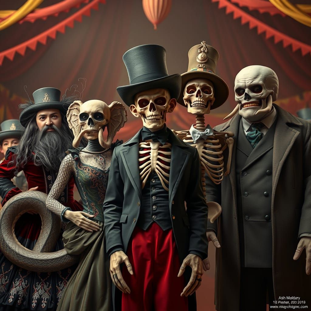 Victorian Circus Freak Show in Ultrarealistic 3D