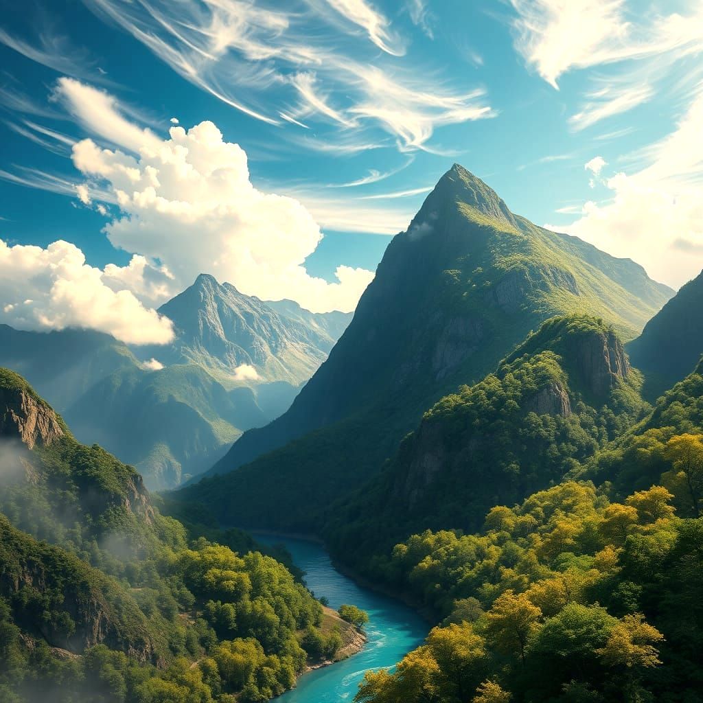 Surreal Landscape Transforms into a Human Face in 8K Resolut...