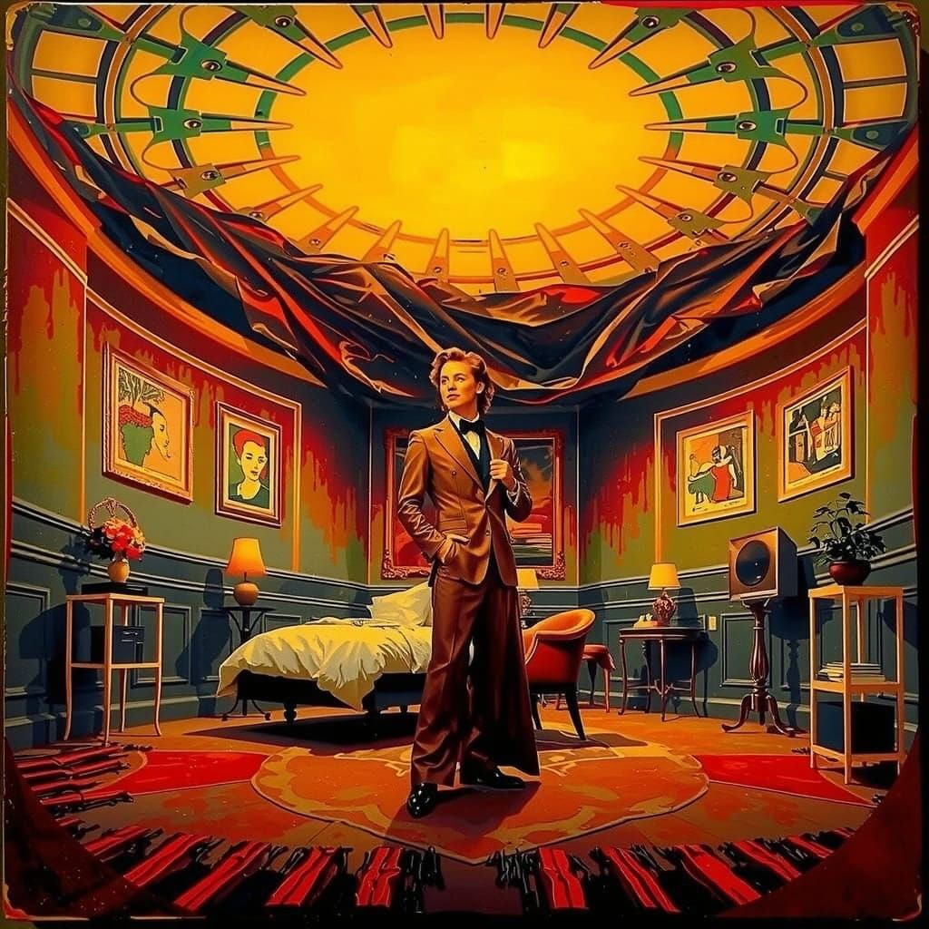 Elegant Figure in Hyperrealistic Style with Dramatic Lightin...