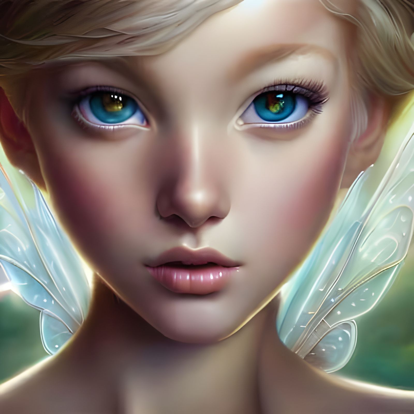 Detailed Portrait of Tinkerbell in the Sky