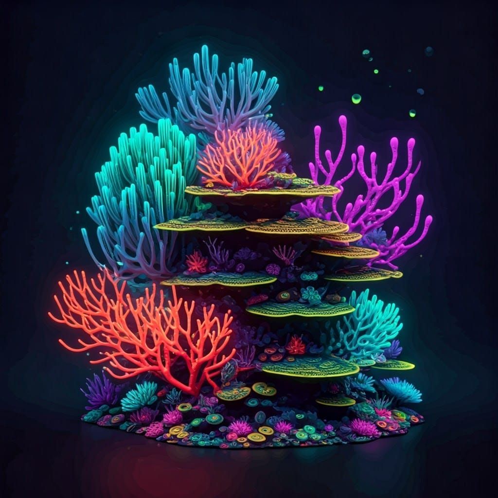 Bioluminescent Seascape in Dark Fantasy Style