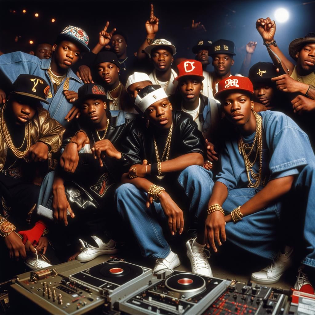 Dynamic Hip Hop Party Scene in 1992