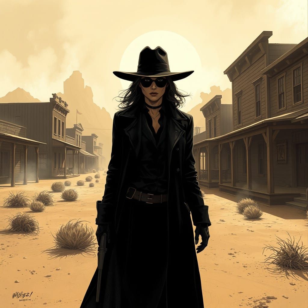 Gritty Ghost Outlaw Rides the Wild West