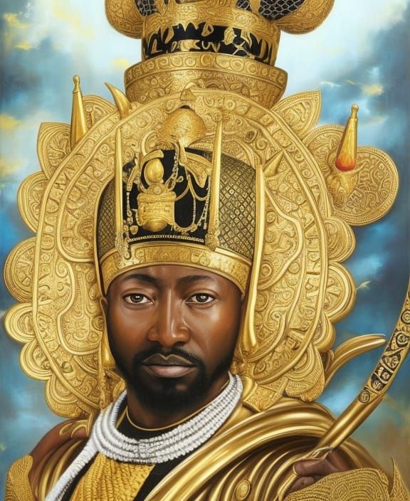 Mansa Musa: Hyperrealistic Portrait of an African King