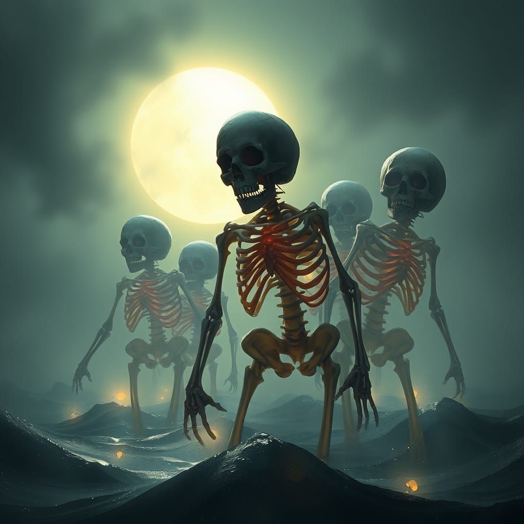 Glowing Pirate Skeletons Rise from the Dark Waters