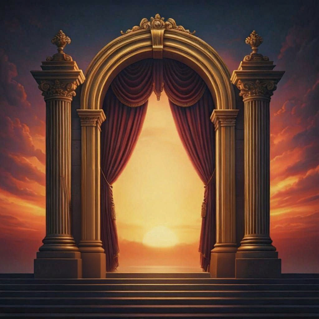 Golden Gate at Sunset with Musical Instruments