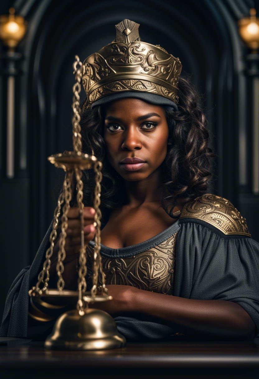 Lady Justice: A Beautiful, Detailed, Realistic Portrait