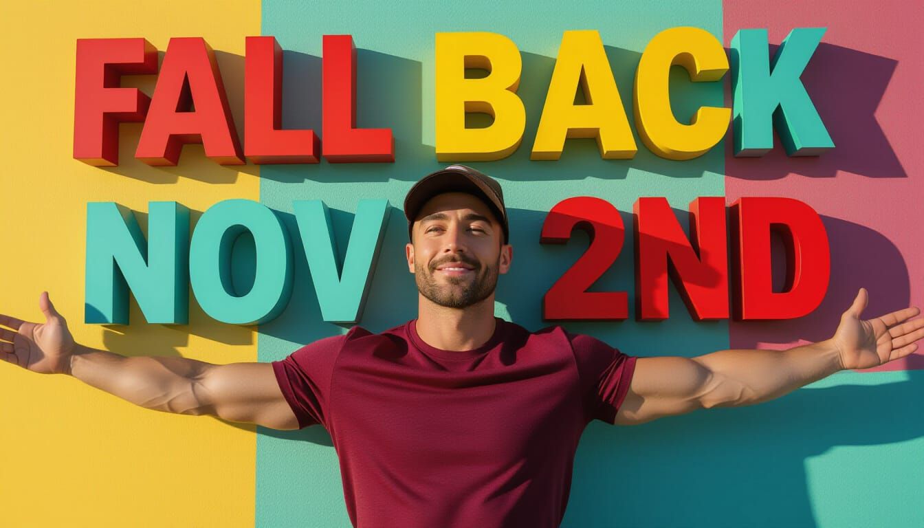 Handsome Man Poses Against 3D Text Wall