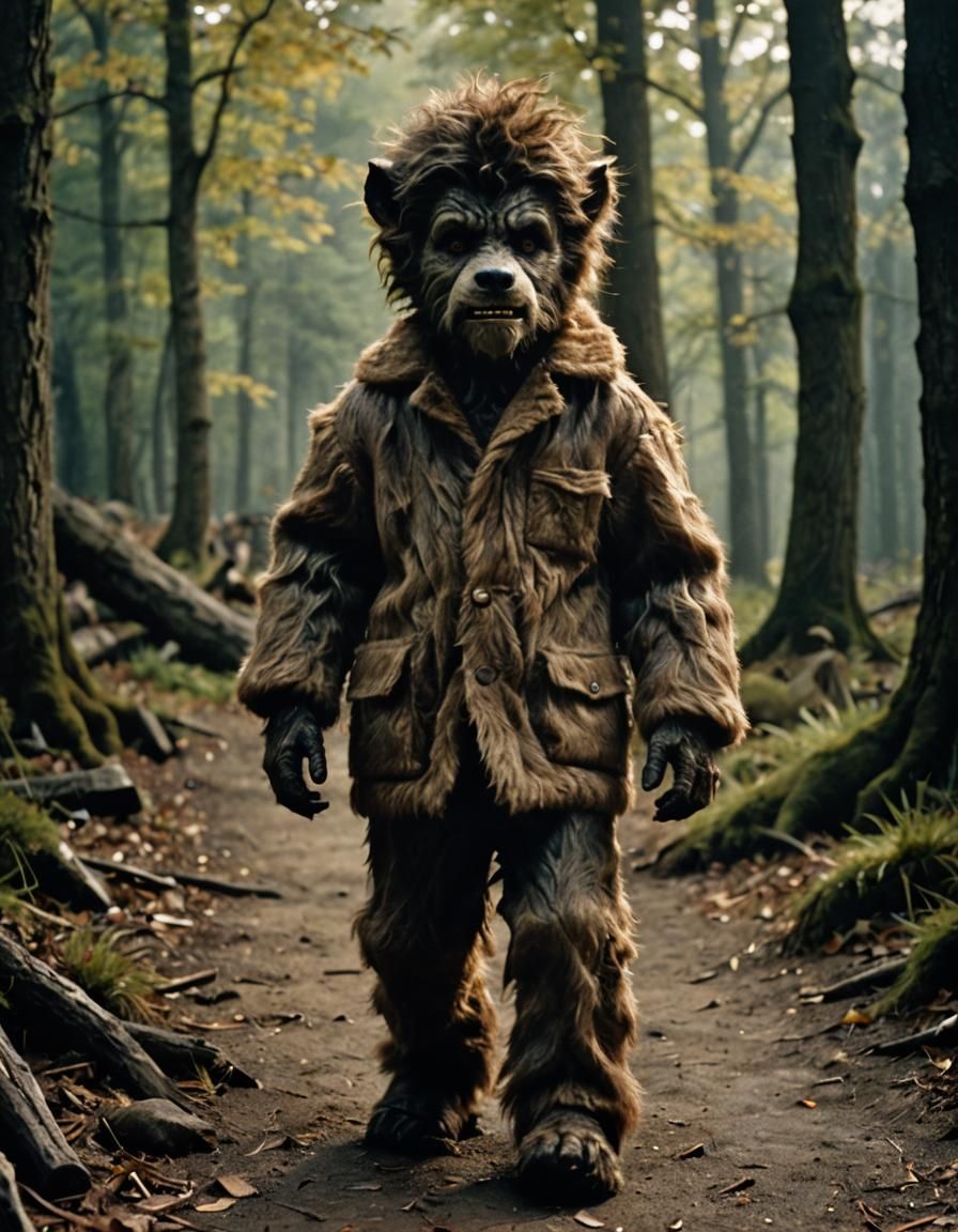 Wolfman as Toddler: Fuzzy and Hairy Cinematic Still