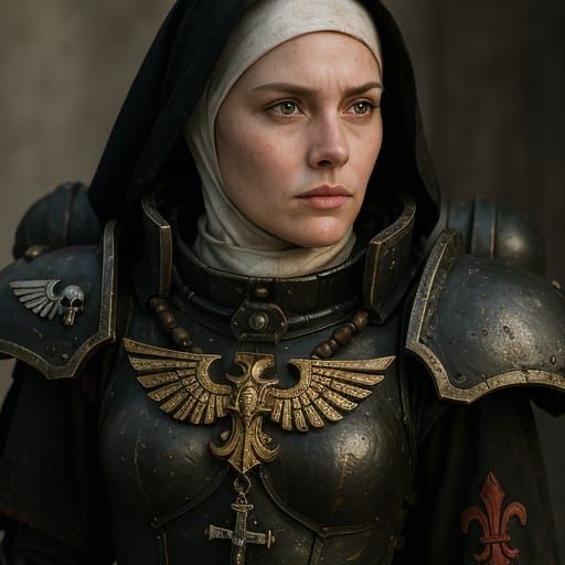 Sisters of Battle Portrait in Golden Light