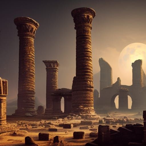 Fantastical Ancient Lunar Ruins in Unreal Engine 5