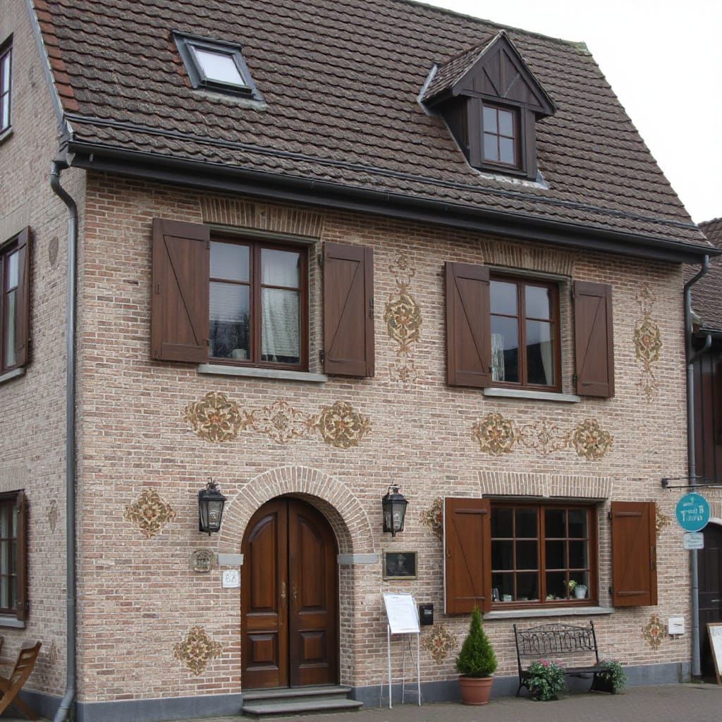 Traditional Dutch Two-Storey House with Steeply Pitched Roof