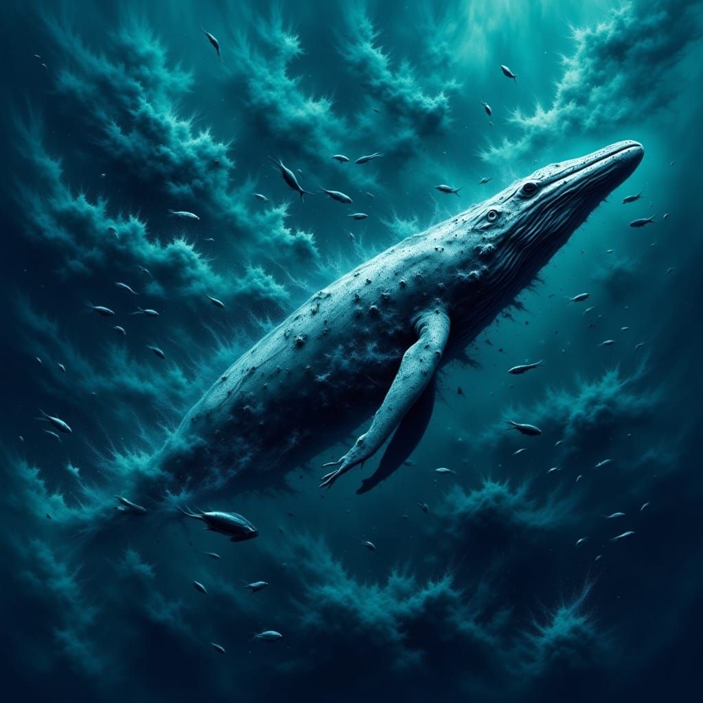 Gigantic Blue Whale Majestic Ocean Encounter