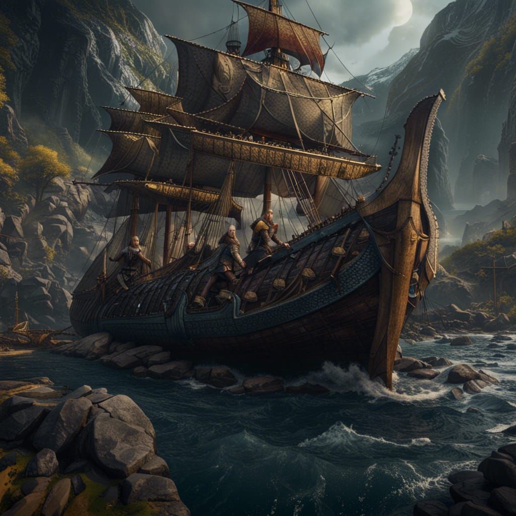 Detailed Matte Painting of Vikings in Unreal Engine