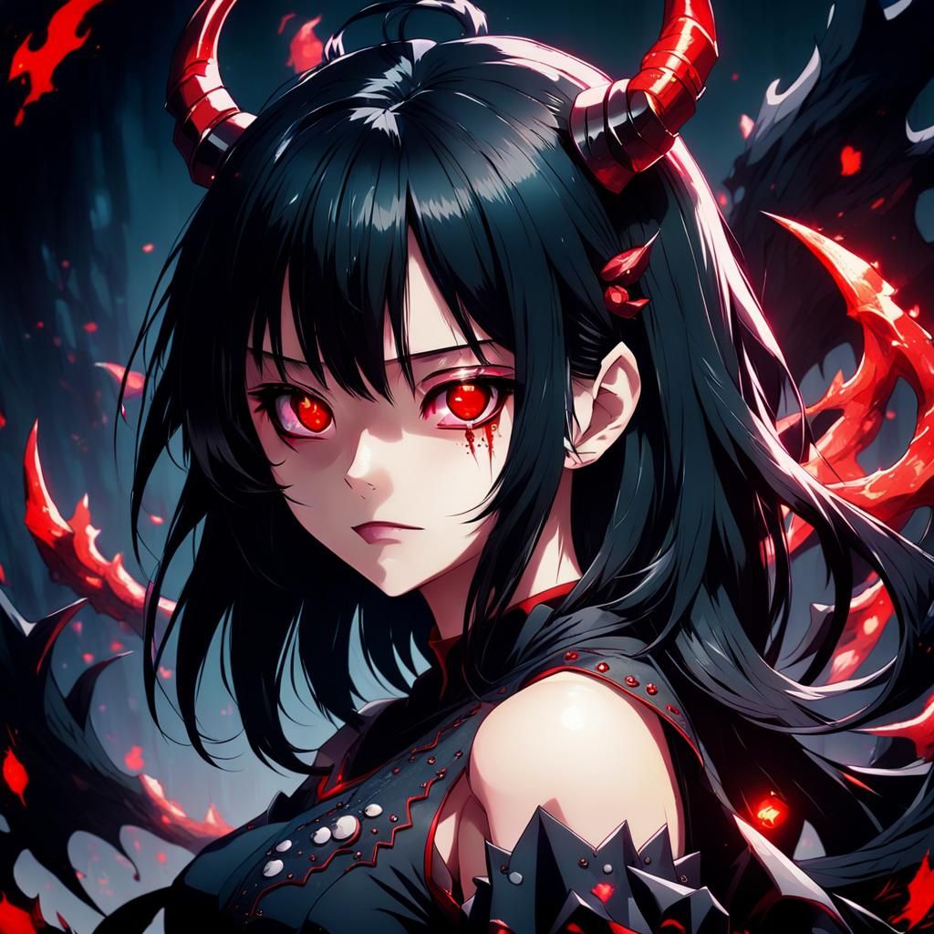 Cute Demon Girl Anime Manga Illustration