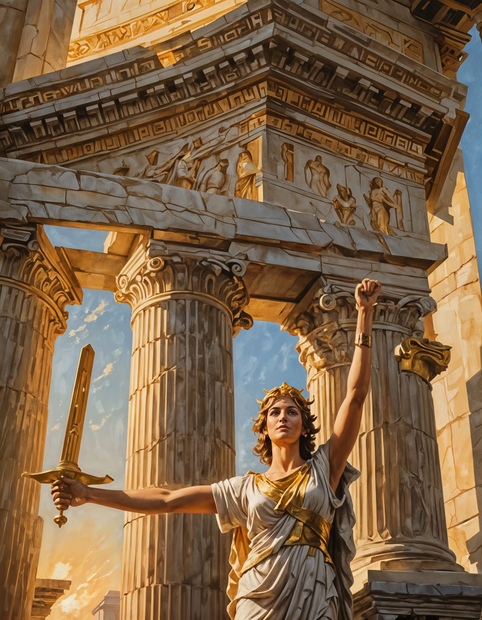 Themis: Goddess of Justice in Oil Painting