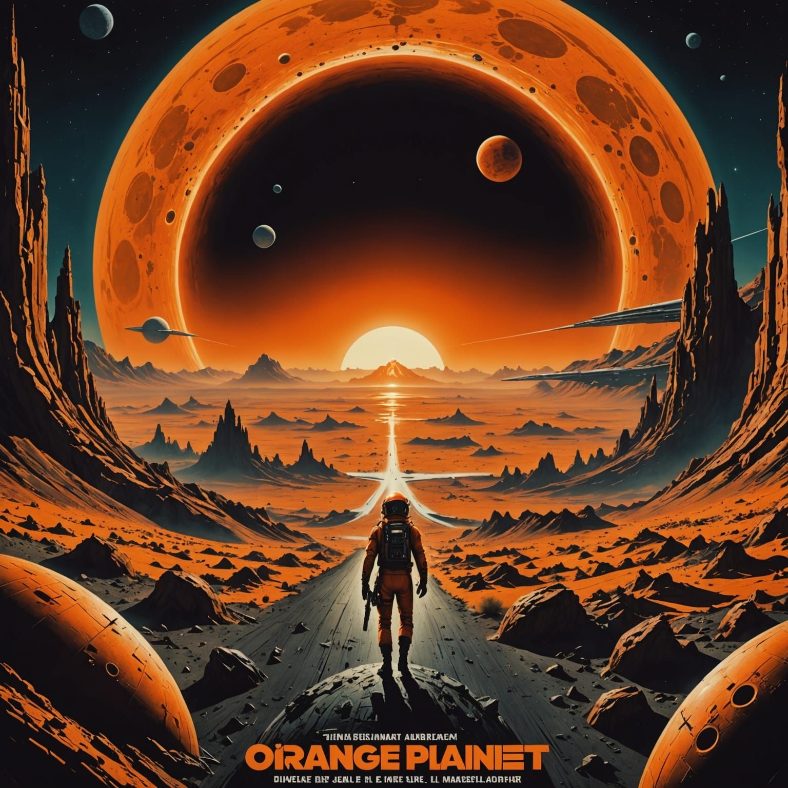 Retro Sci-Fi Movie Poster: The Orange Planet