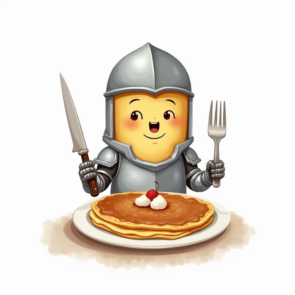 Knightly Crepe in Whimsical Armor