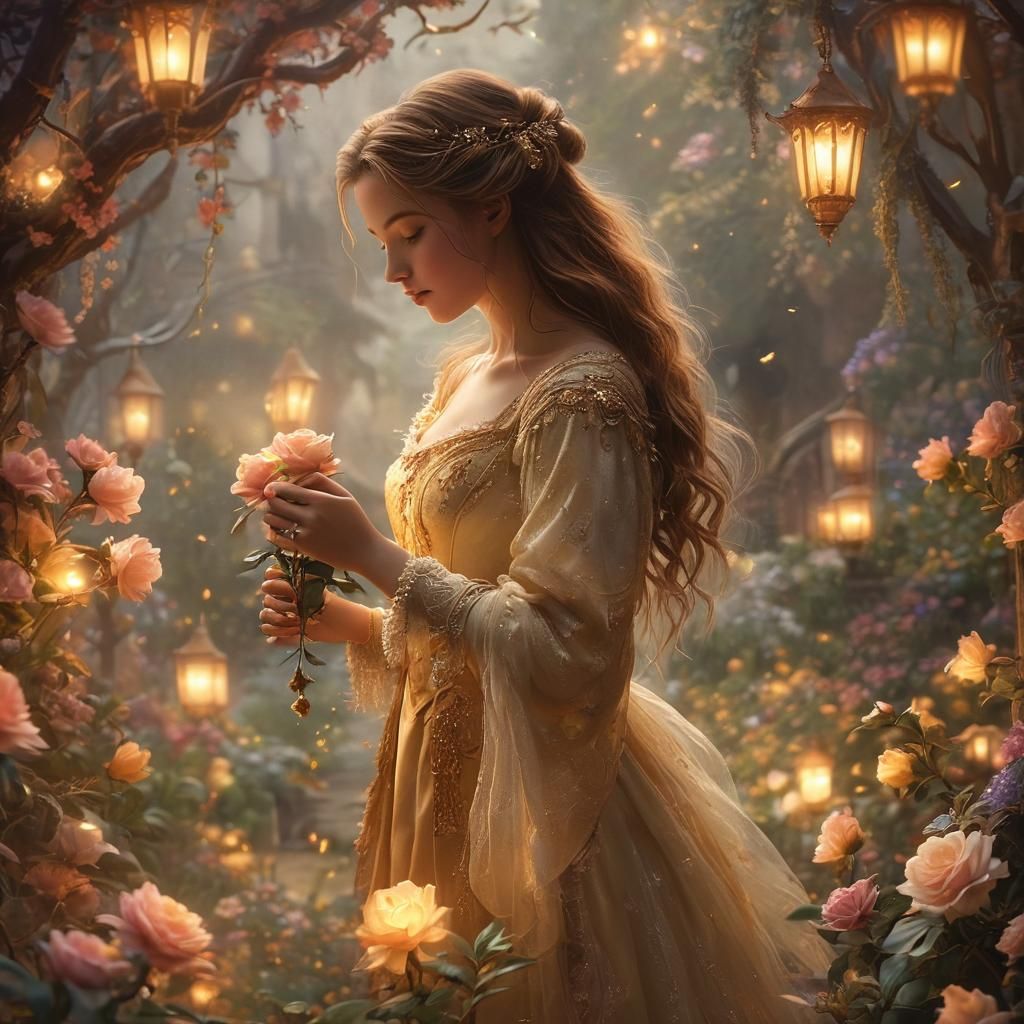 Beauty and the Beast: Ethereal Garden Scene