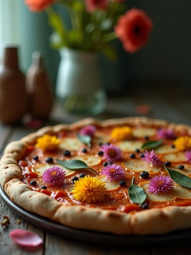 Flower Pizza, yummy! 😋