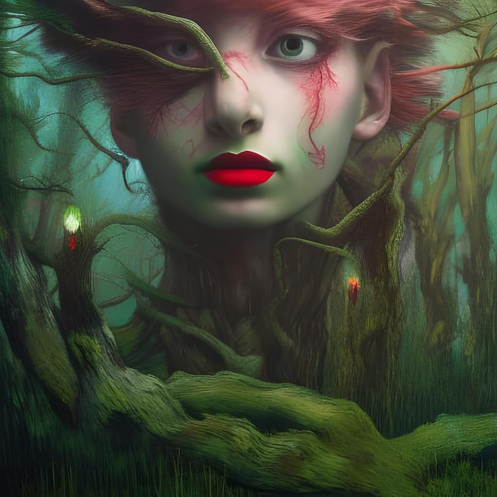 Enchanting Forest Fairy Portrait in Detailed Fantasy Art