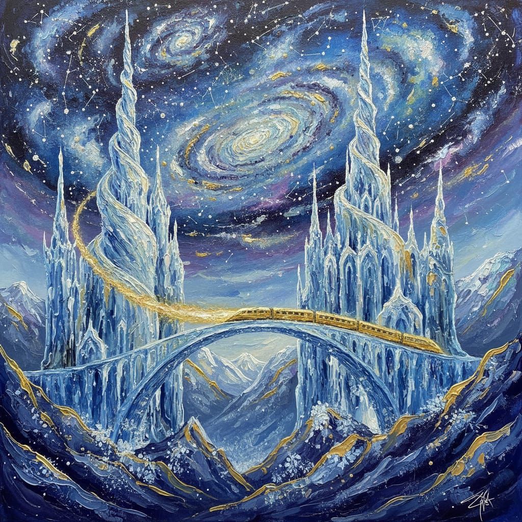 Ice Cathedrals & Cosmic Waterfalls in Swiss Alps