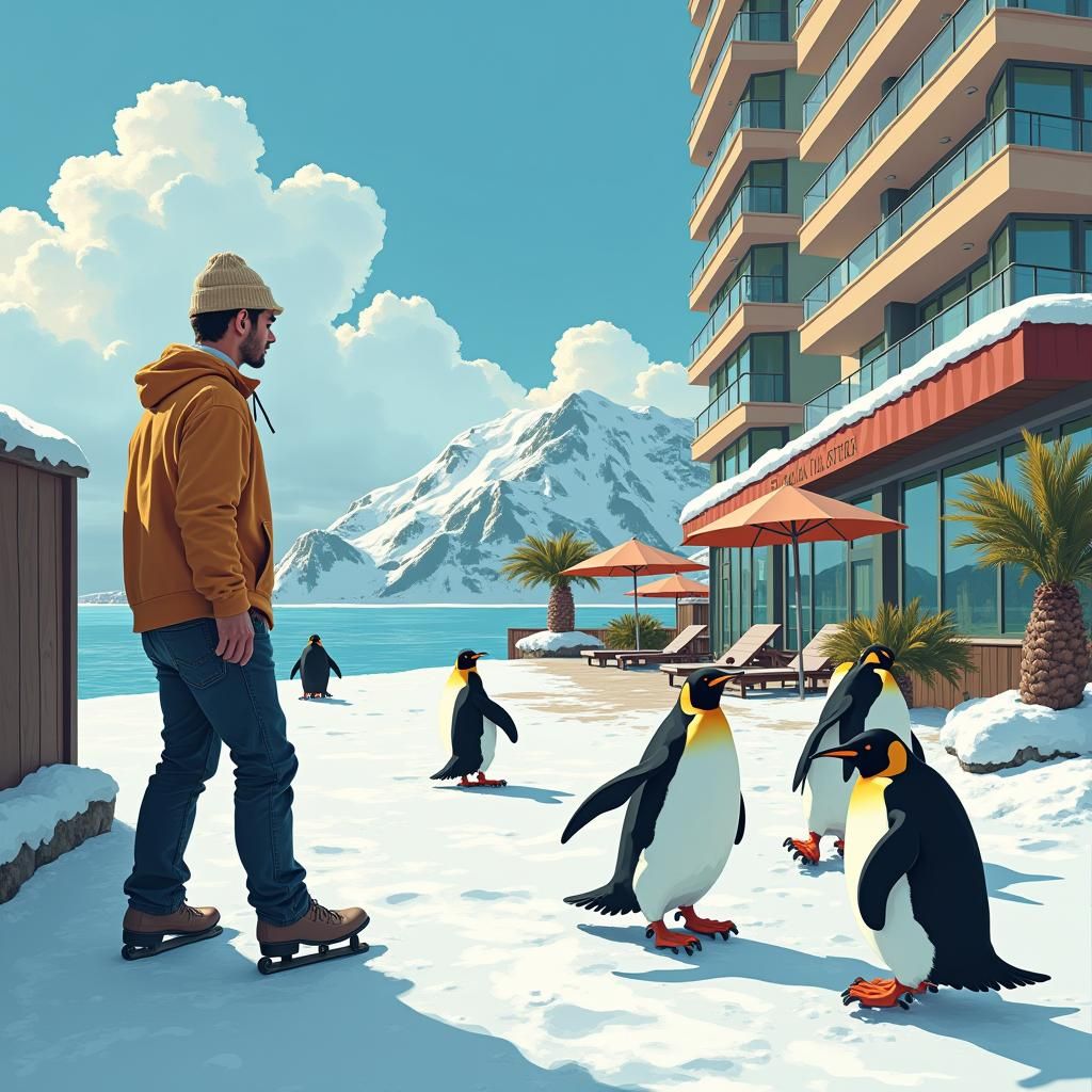 Dream of Rollerskating Penguins