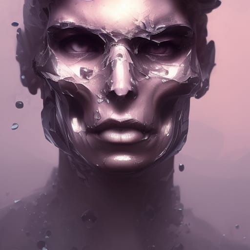 Icy Skull Portrait in Hyperdetailed Style