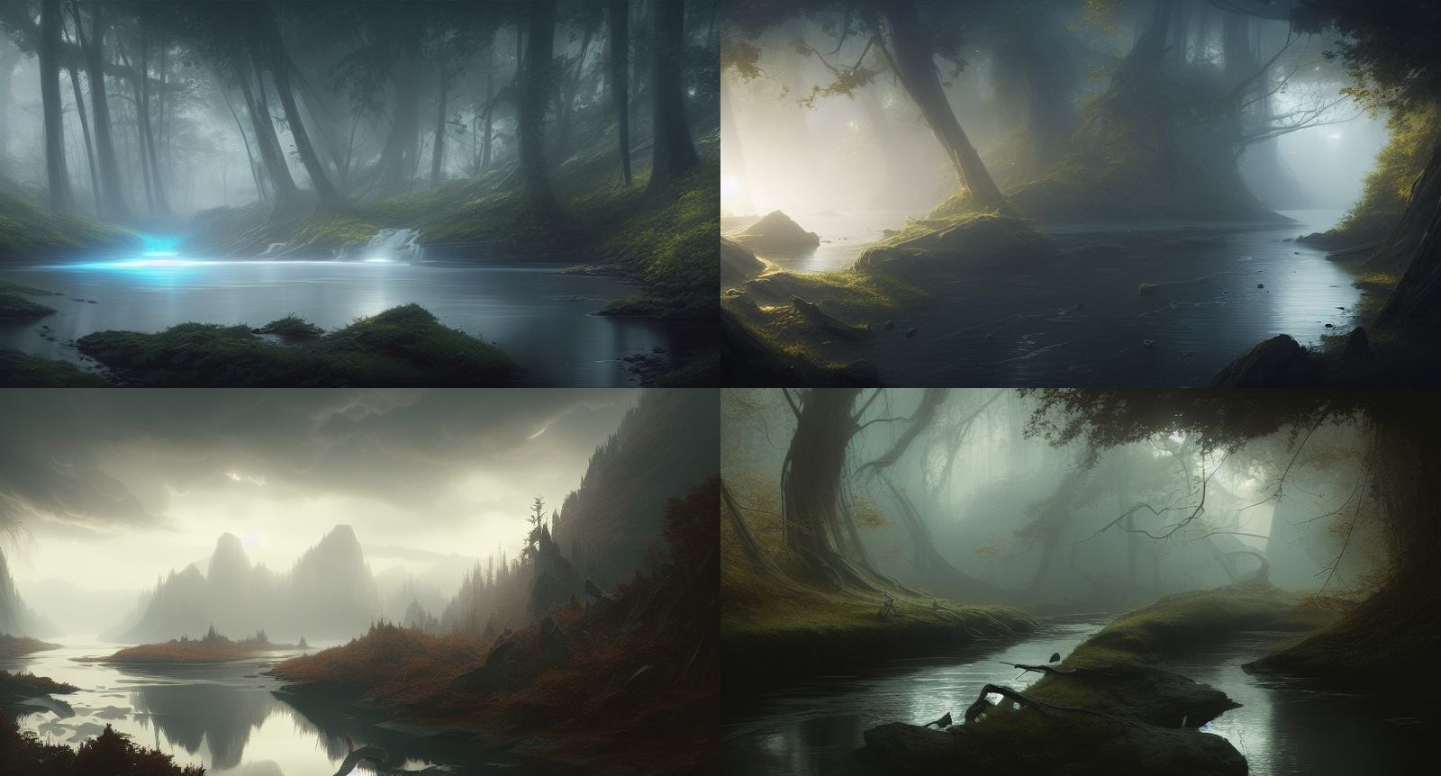 Ominous River Concept Art in Digital Painting Style