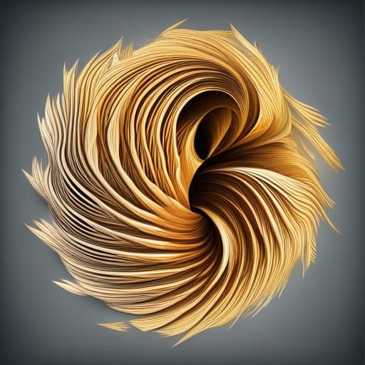 Abstract Vector Fractal with 3D Shading