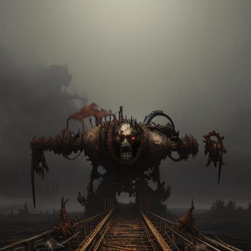 Dark Fantasy Zombie in Heavy Chiaroscuro Oil Painting