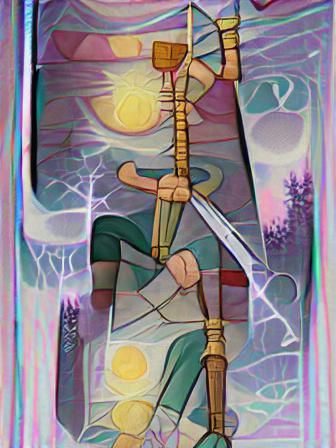 Wielder of the Ancient Sword Tarot Card