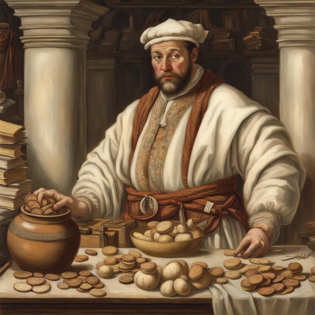 Renaissance Merchant in a Bank