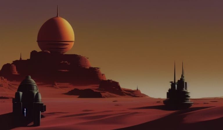 Mos Espa Tatooine: Hyperdetailed Science Fiction Concept Art