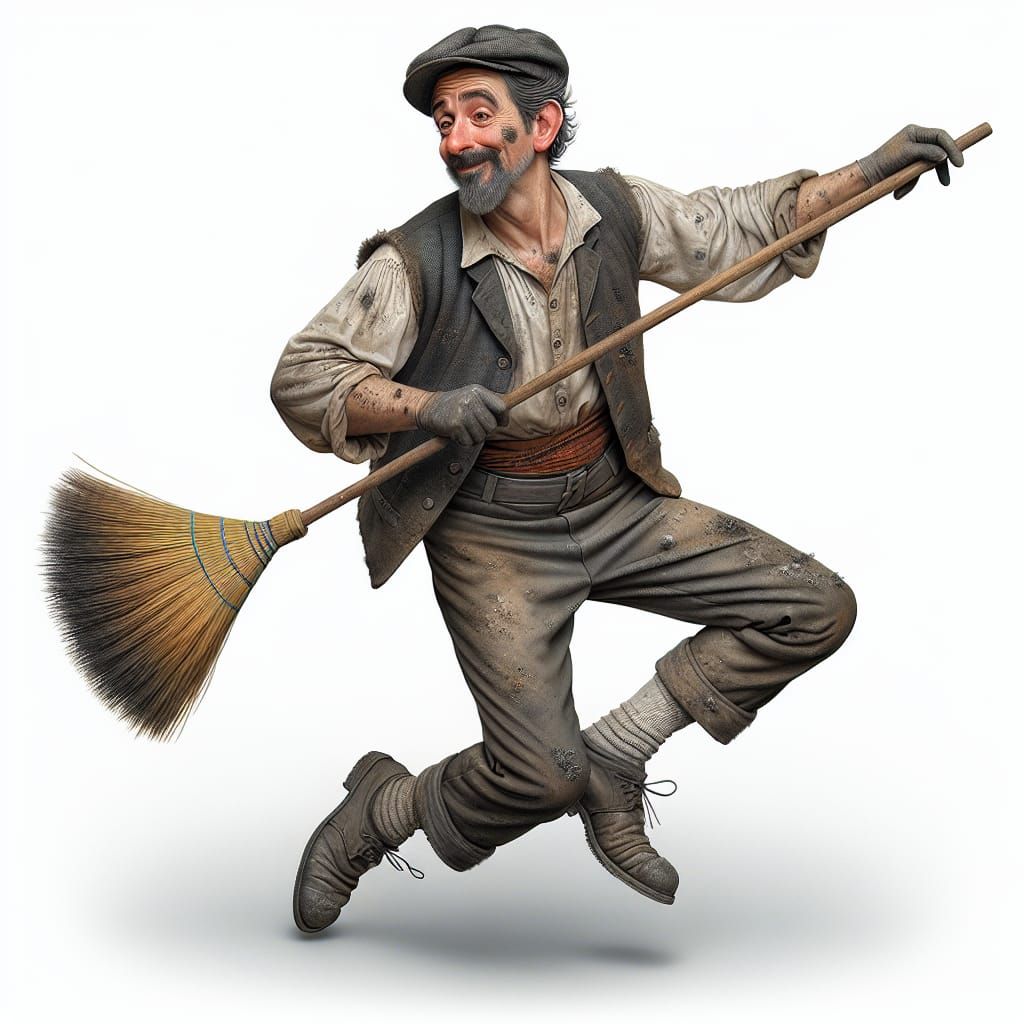 Joyful Chimney Sweep Dance in Digital Artwork