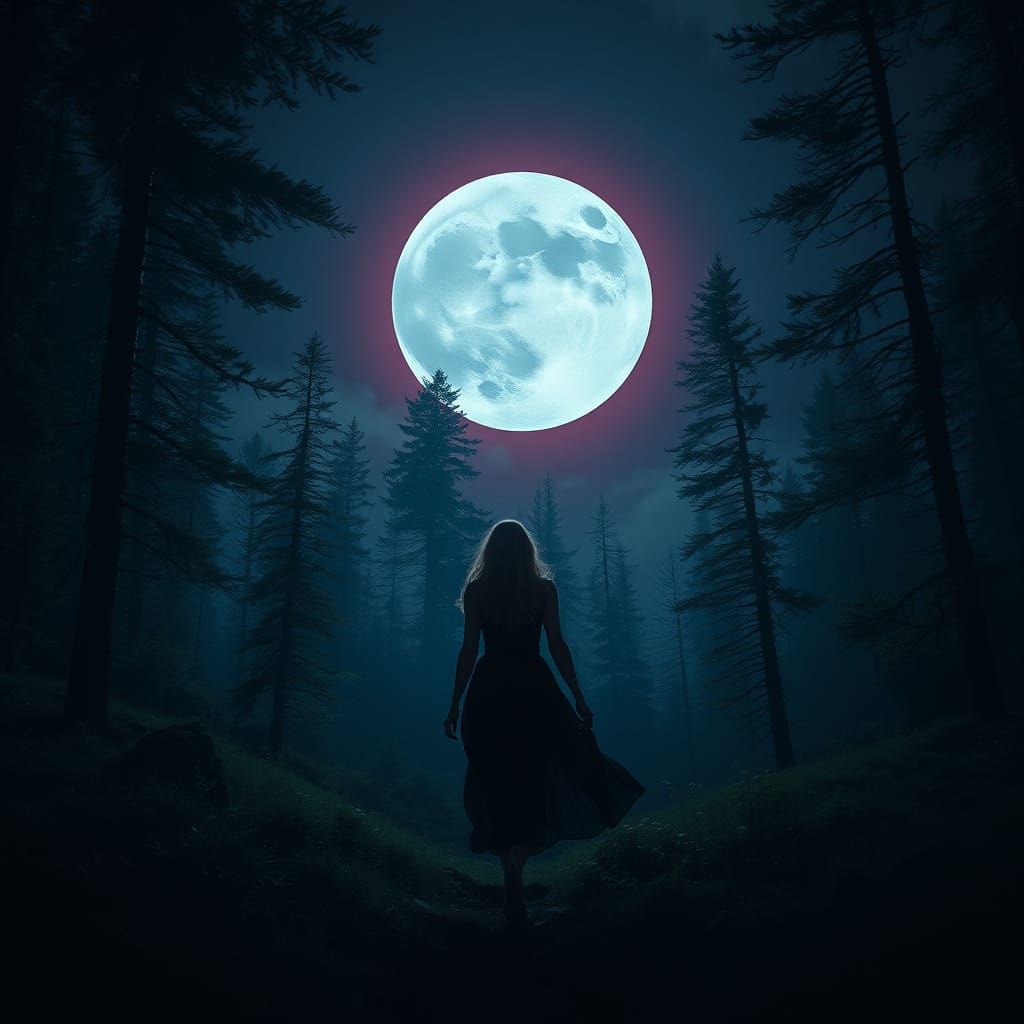 Enchanted Nighttime Forest Encounter