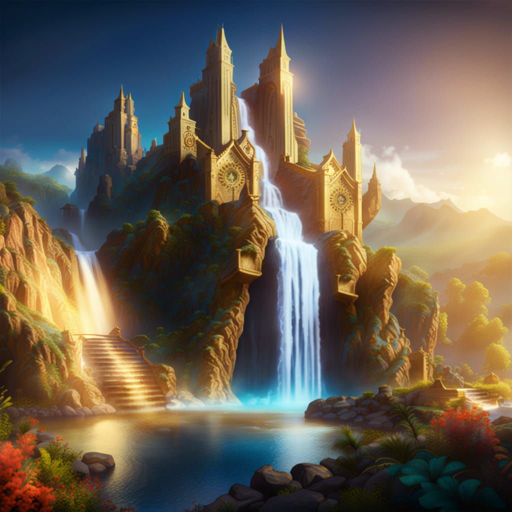 Atlantis: Gold Waterfalls and Sapphire Temples