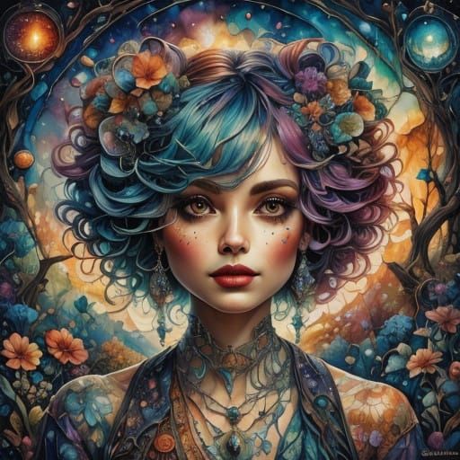 Ethereal Tree Frog in Dark Fantasy Art