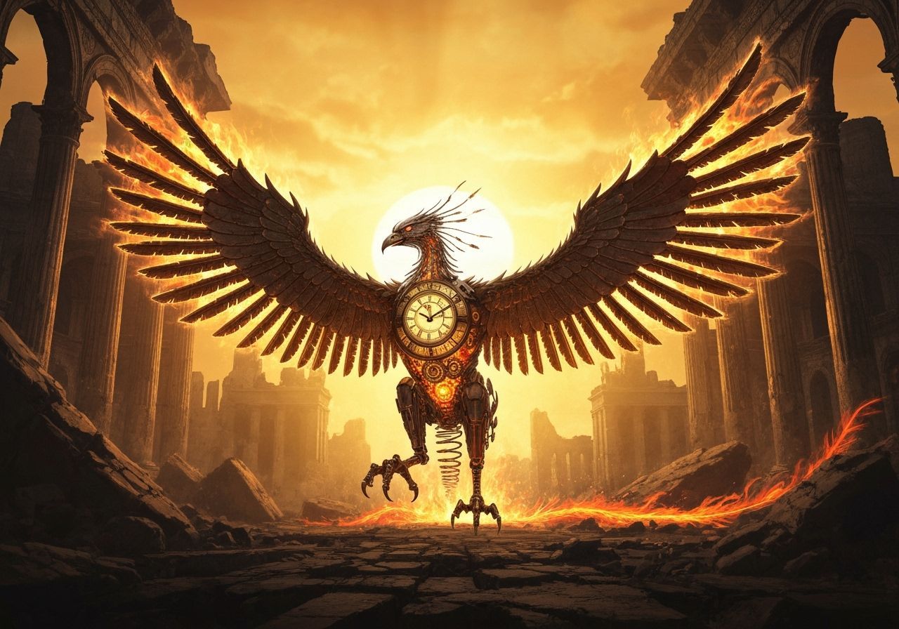 Clockwork Phoenix Rises from City Ashes